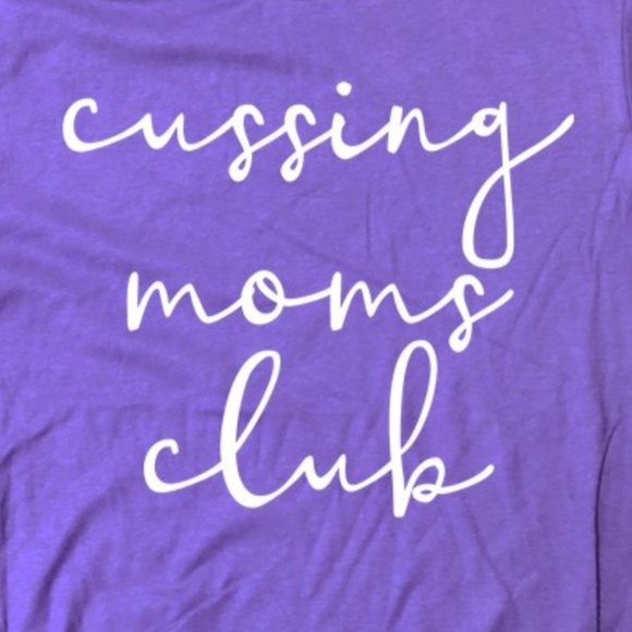 NWT Cussing Moms Club Graphic Tee PURPLE SZ XXXL/3X NWT - Picture 6 of 7